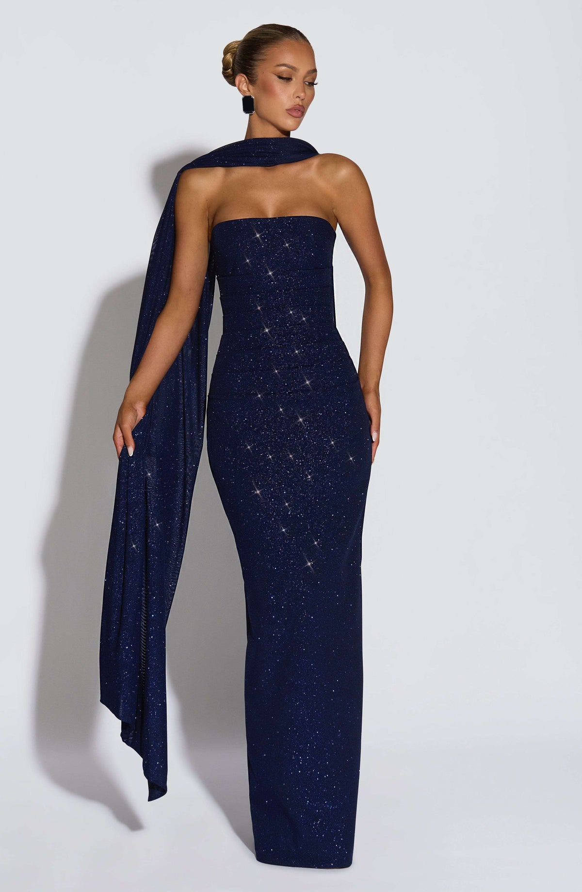 Pandra Maxi Dress - Navy Sparkle Ryvelle