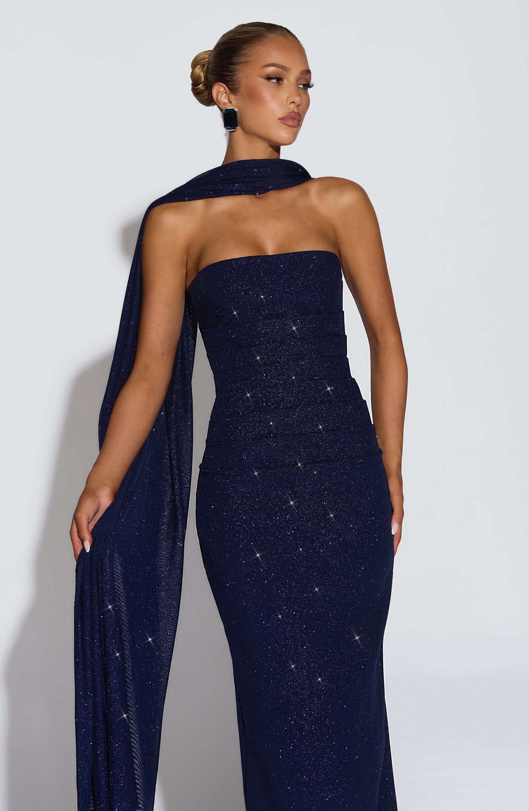 Pandra Maxi Dress - Navy Sparkle Ryvelle