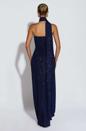 Pandra Maxi Dress - Navy Sparkle Ryvelle