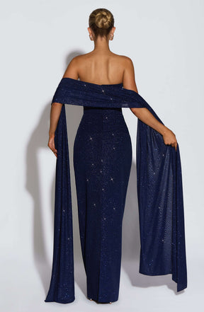 Pandra Maxi Dress - Navy Sparkle Ryvelle