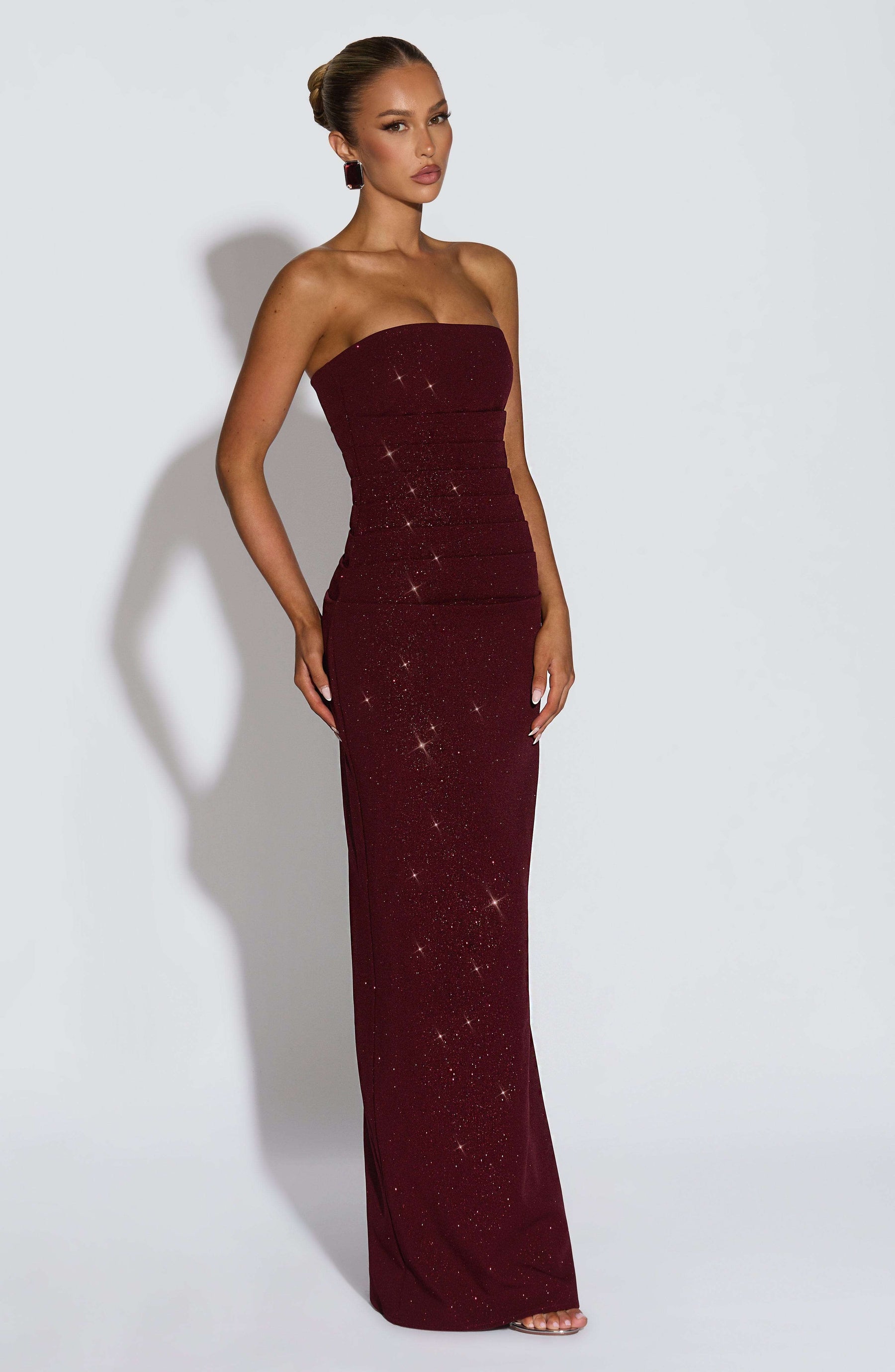 Pandra Maxi Dress - Wine Sparkle Ryvelle