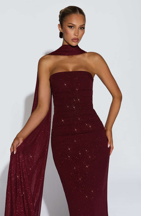 Pandra Maxi Dress - Wine Sparkle Ryvelle
