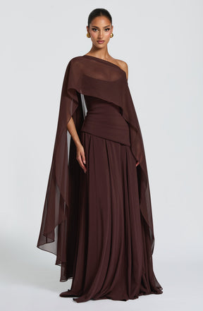 Patricia Maxi Dress - Plum Brown Ryvelle