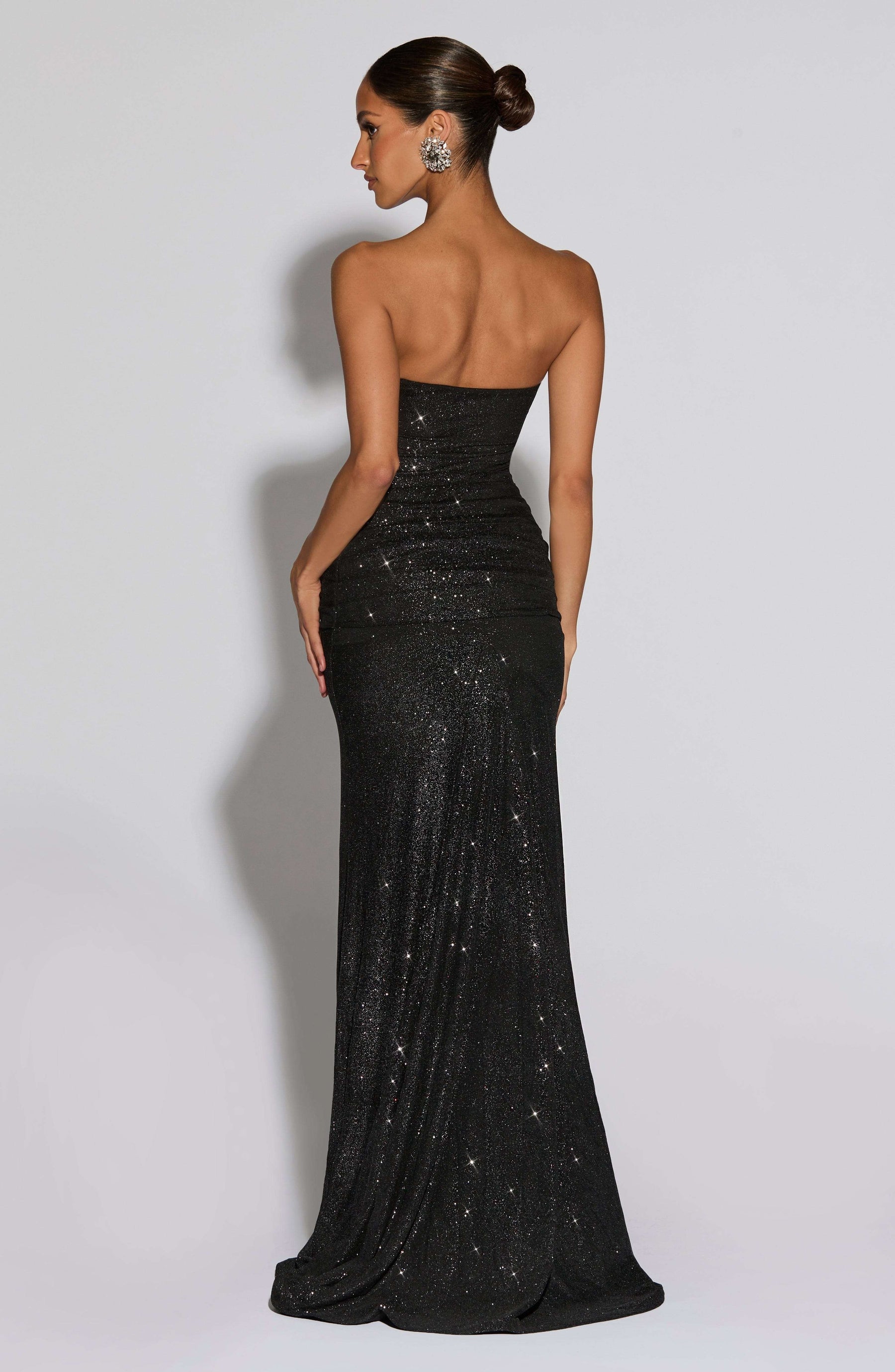 Paula Maxi Dress - Black Sparkle Ryvelle