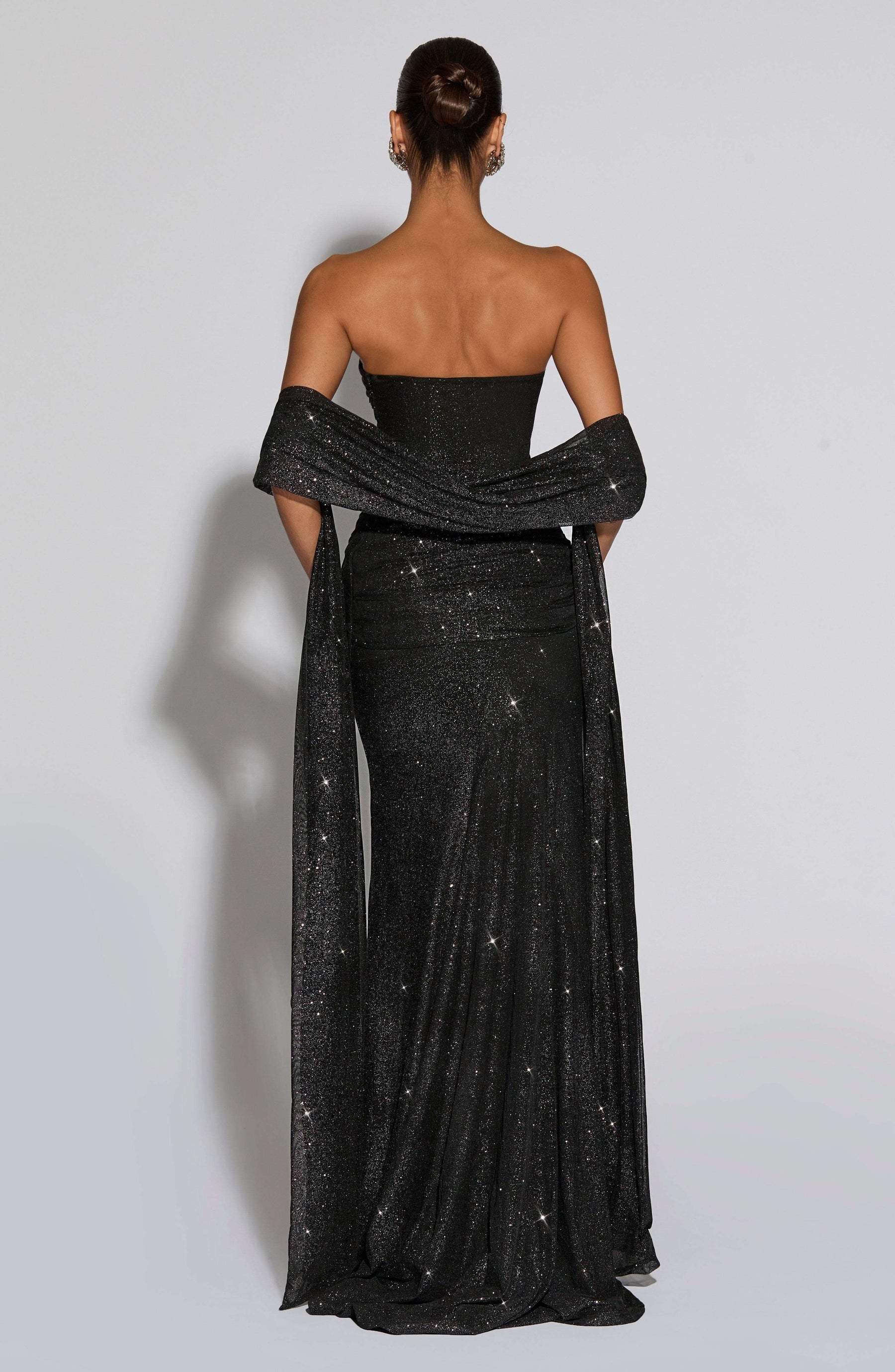 Paula Maxi Dress - Black Sparkle Ryvelle