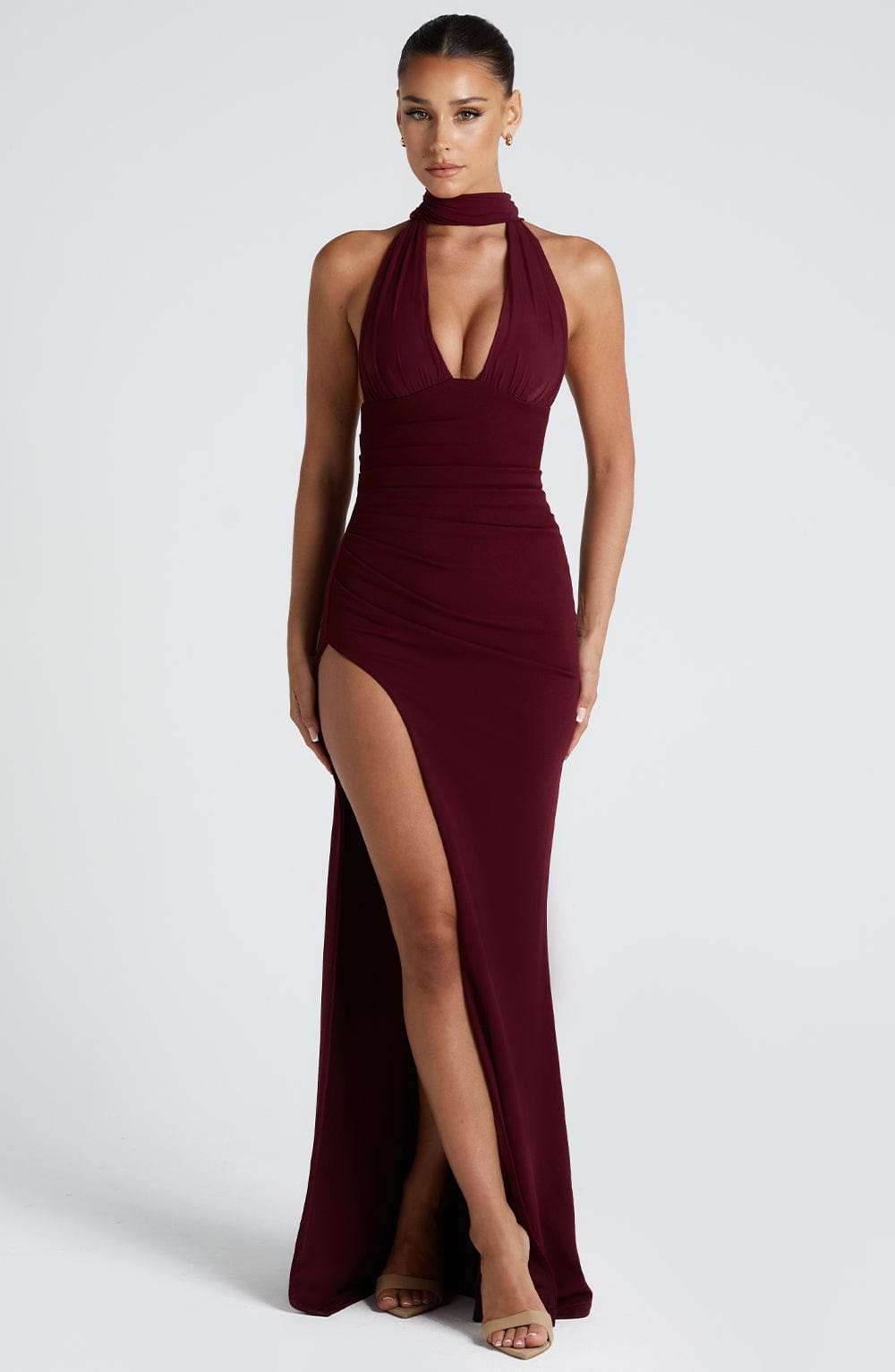 Paulina Maxi Dress - Cherry Lacquer Ryvelle