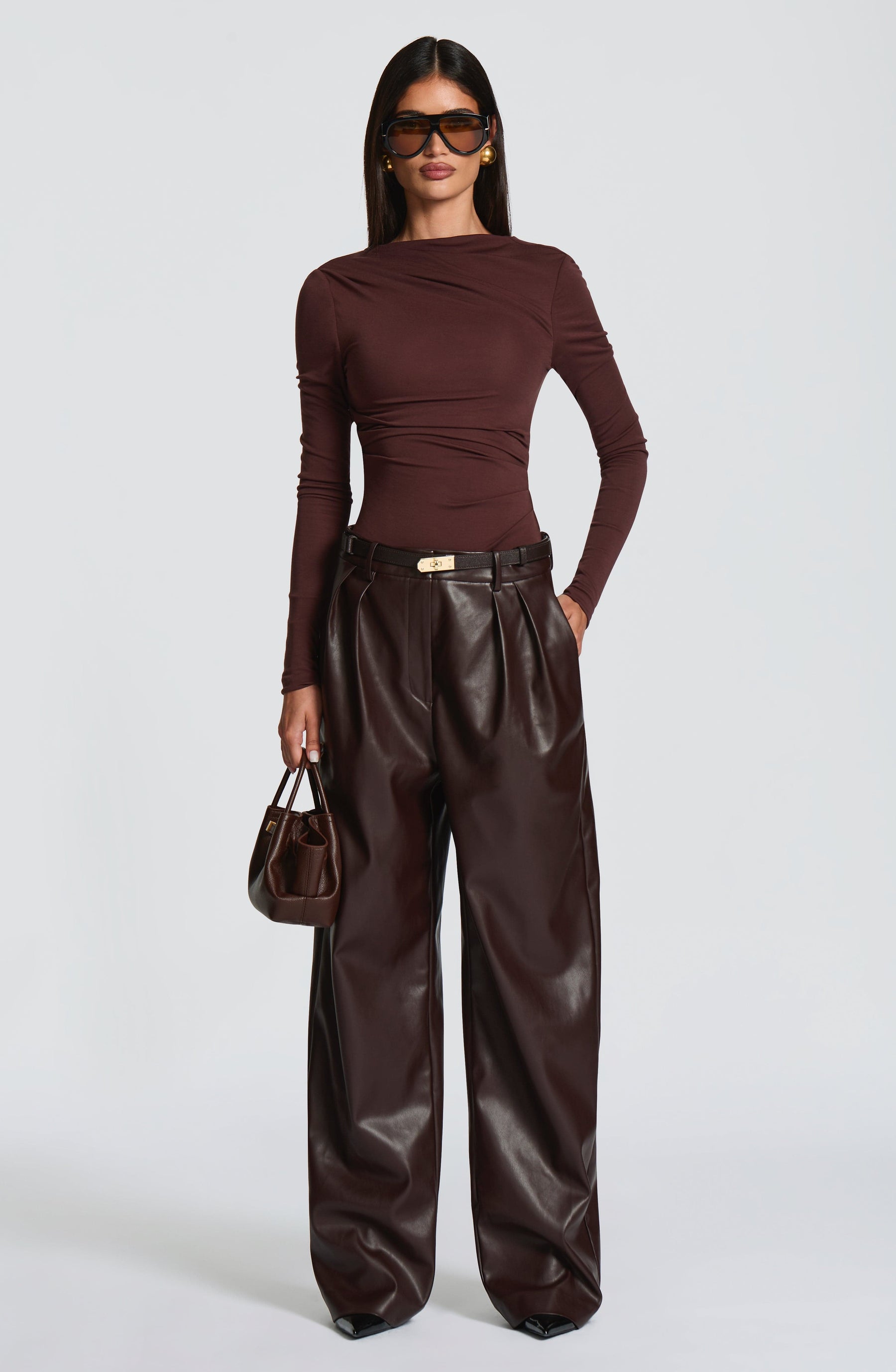 Pearson Bodysuit - Plum Brown Ryvelle