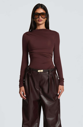 Pearson Bodysuit - Plum Brown Ryvelle