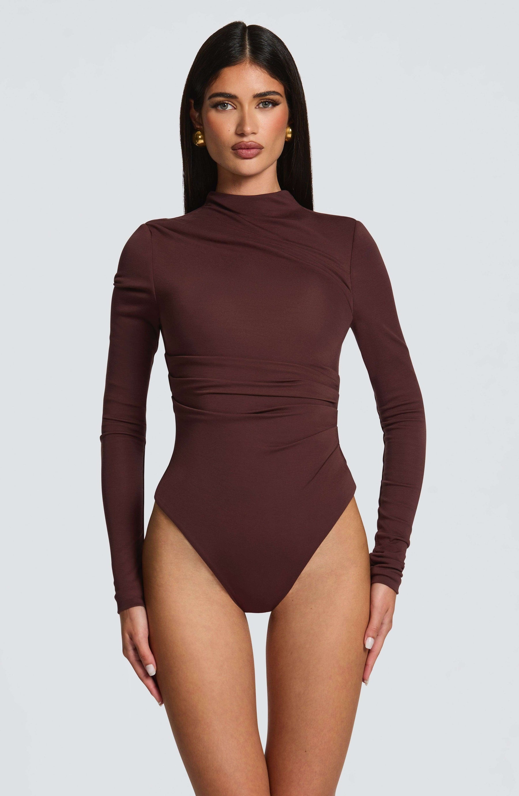 Pearson Bodysuit - Plum Brown Ryvelle