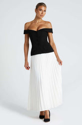 Penny Midi Skirt - Ivory Ryvelle