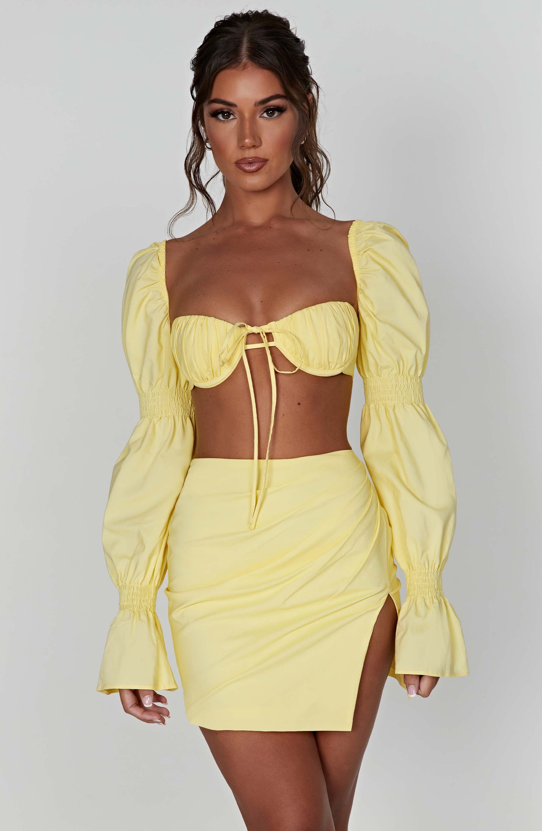 Perla Mini Skirt - Lemon Ryvelle