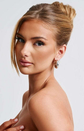 Petra Hoop Earrings - Silver Ryvelle