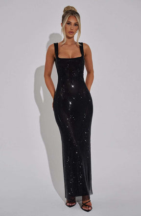 Petra Maxi Dress - Black Ryvelle