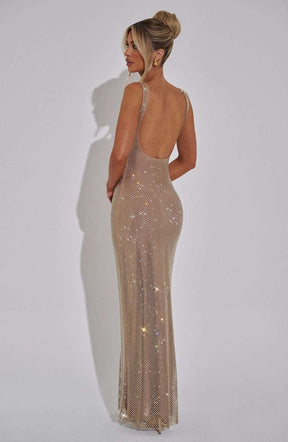 Petra Maxi Dress - Gold Ryvelle