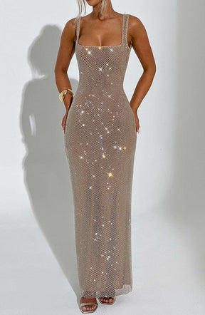 Petra Maxi Dress - Gold Ryvelle