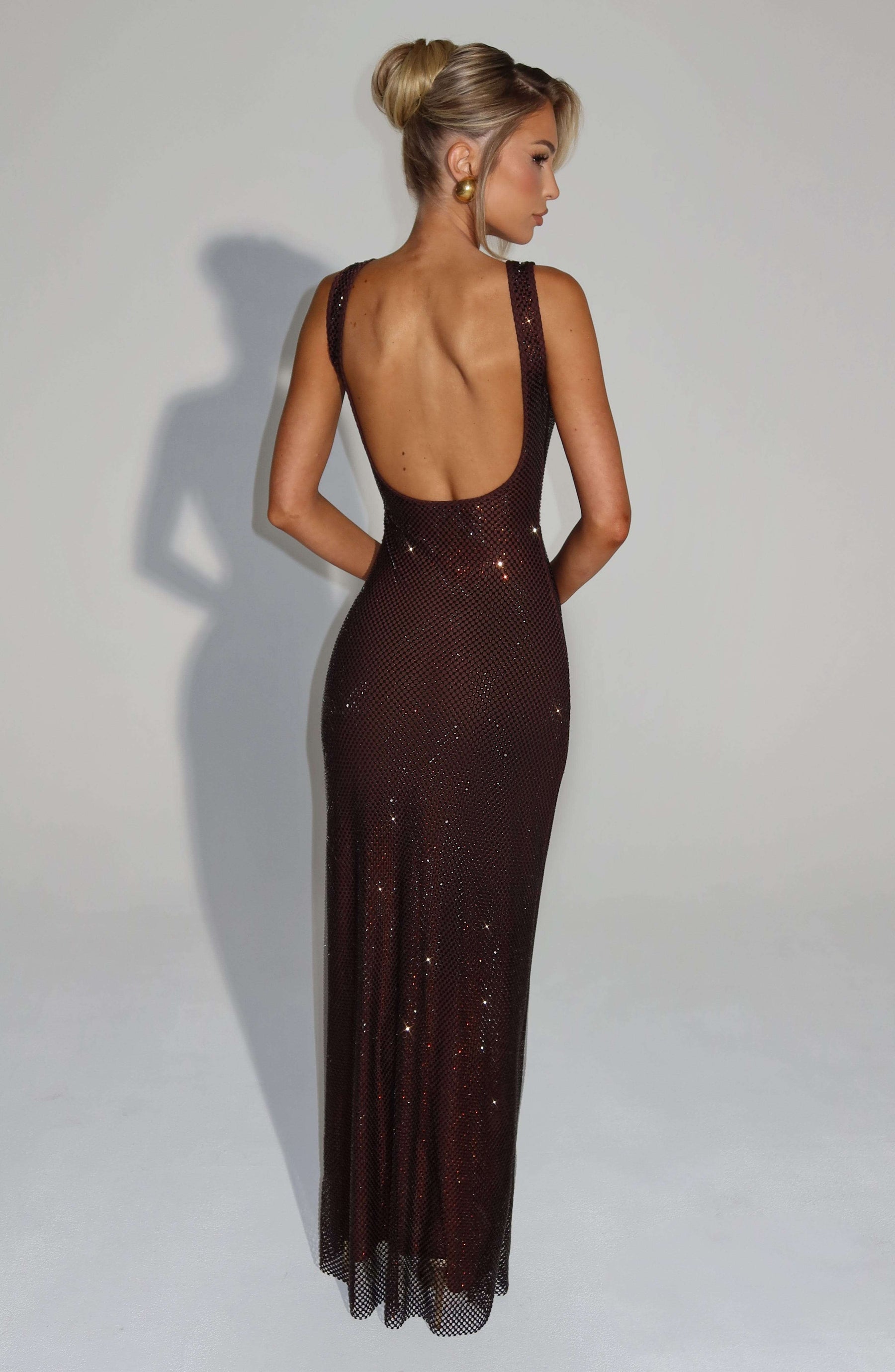 Petra Maxi Dress - Plum Brown Ryvelle