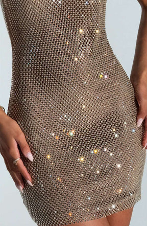 Petra Mini Dress - Gold Ryvelle