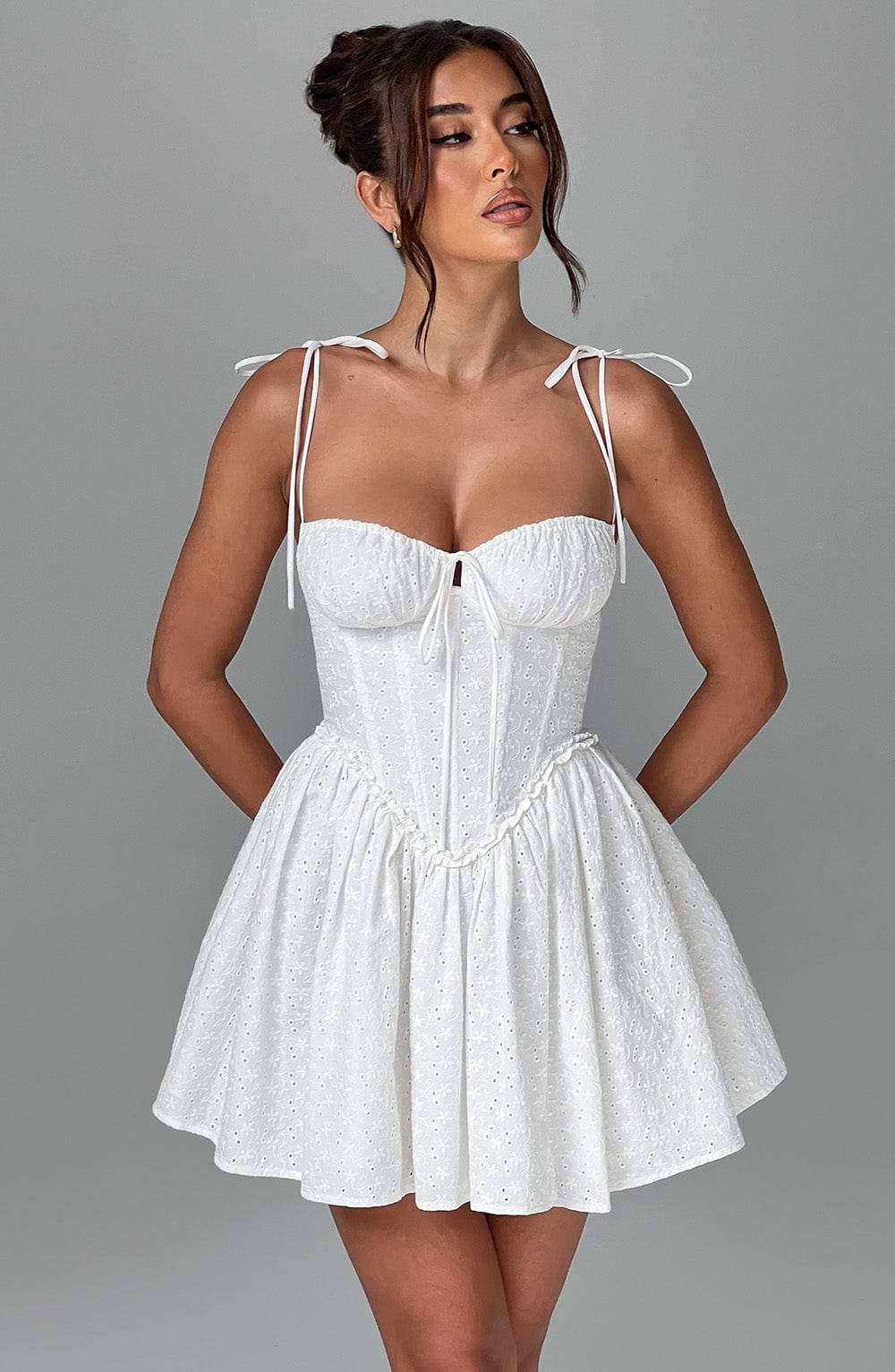 Phoebe Mini Dress - Ivory Ryvelle