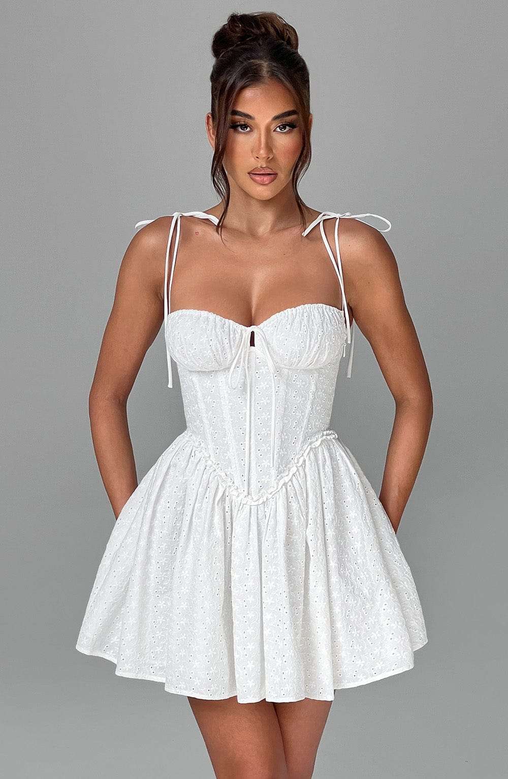 Phoebe Mini Dress - Ivory Ryvelle
