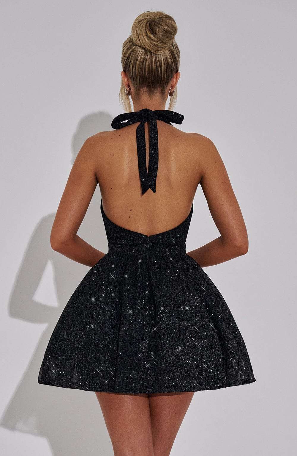 Pippa Mini Dress - Black Sparkle Ryvelle