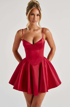 Poppy Mini Dress - Red Ryvelle