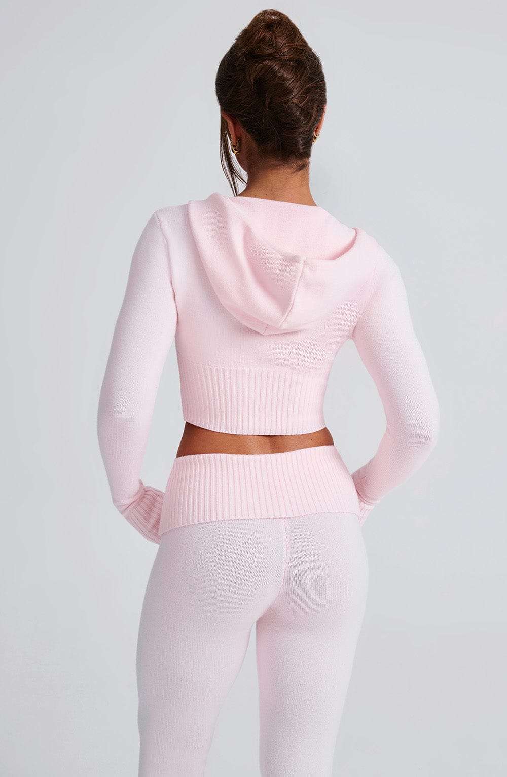 Portia Knit Hoodie - Pink Ryvelle