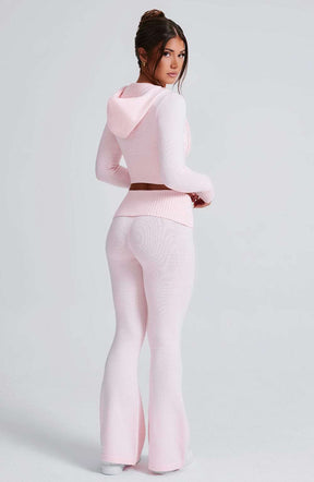 Portia Knit Hoodie - Pink Ryvelle