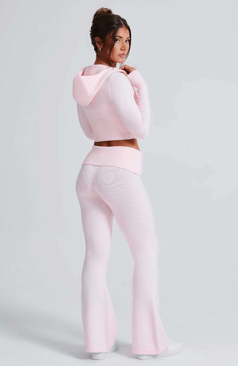 Portia Knit Hoodie - Pink Ryvelle