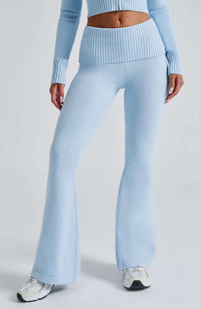 Portia Knit Pants - Baby Blue Ryvelle