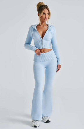 Portia Knit Pants - Baby Blue Ryvelle