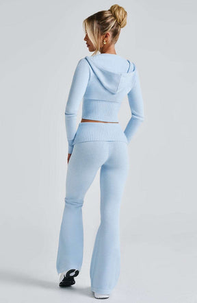 Portia Knit Pants - Baby Blue Ryvelle