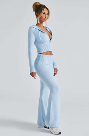 Portia Knit Pants - Baby Blue Ryvelle