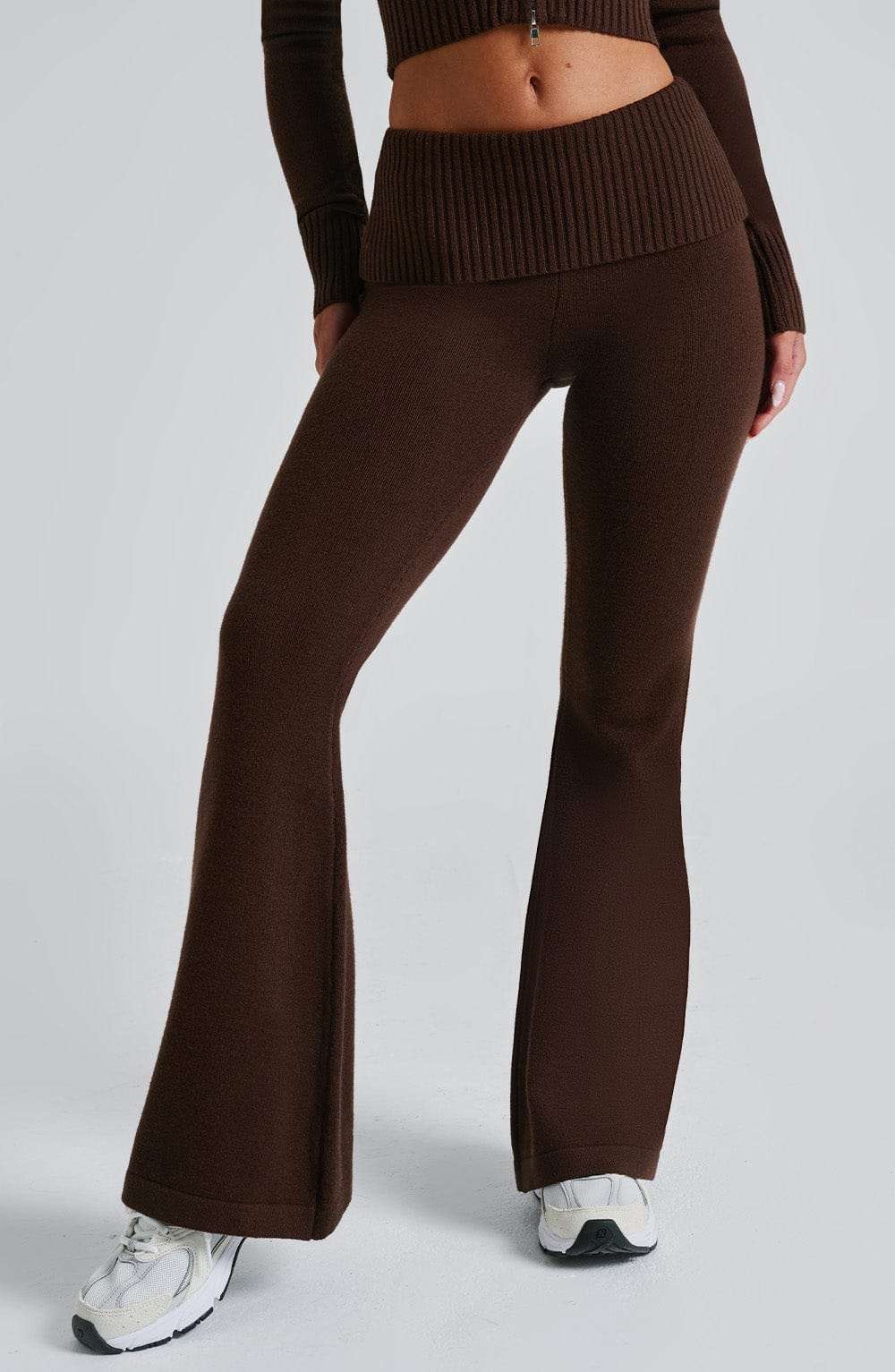 Portia Knit Pants - Chocolate Ryvelle