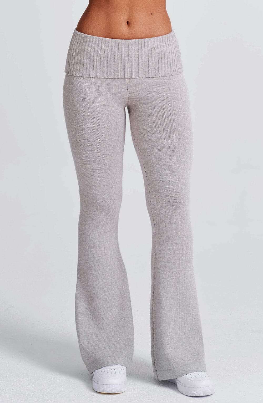 Portia Knit Pants - Light Grey Marl Ryvelle