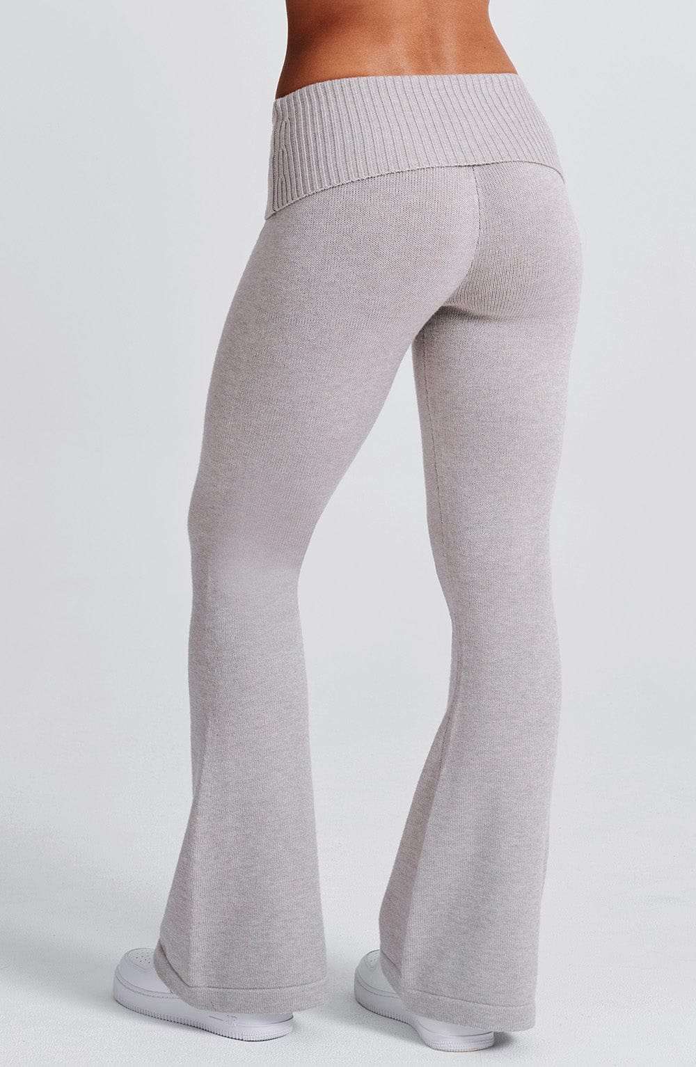Portia Knit Pants - Light Grey Marl Ryvelle
