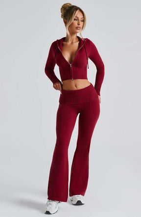 Portia Knit Pants - Red Ryvelle