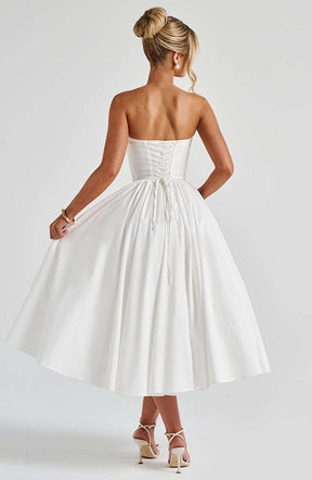 Prim Midi Dress - Ivory Ryvelle