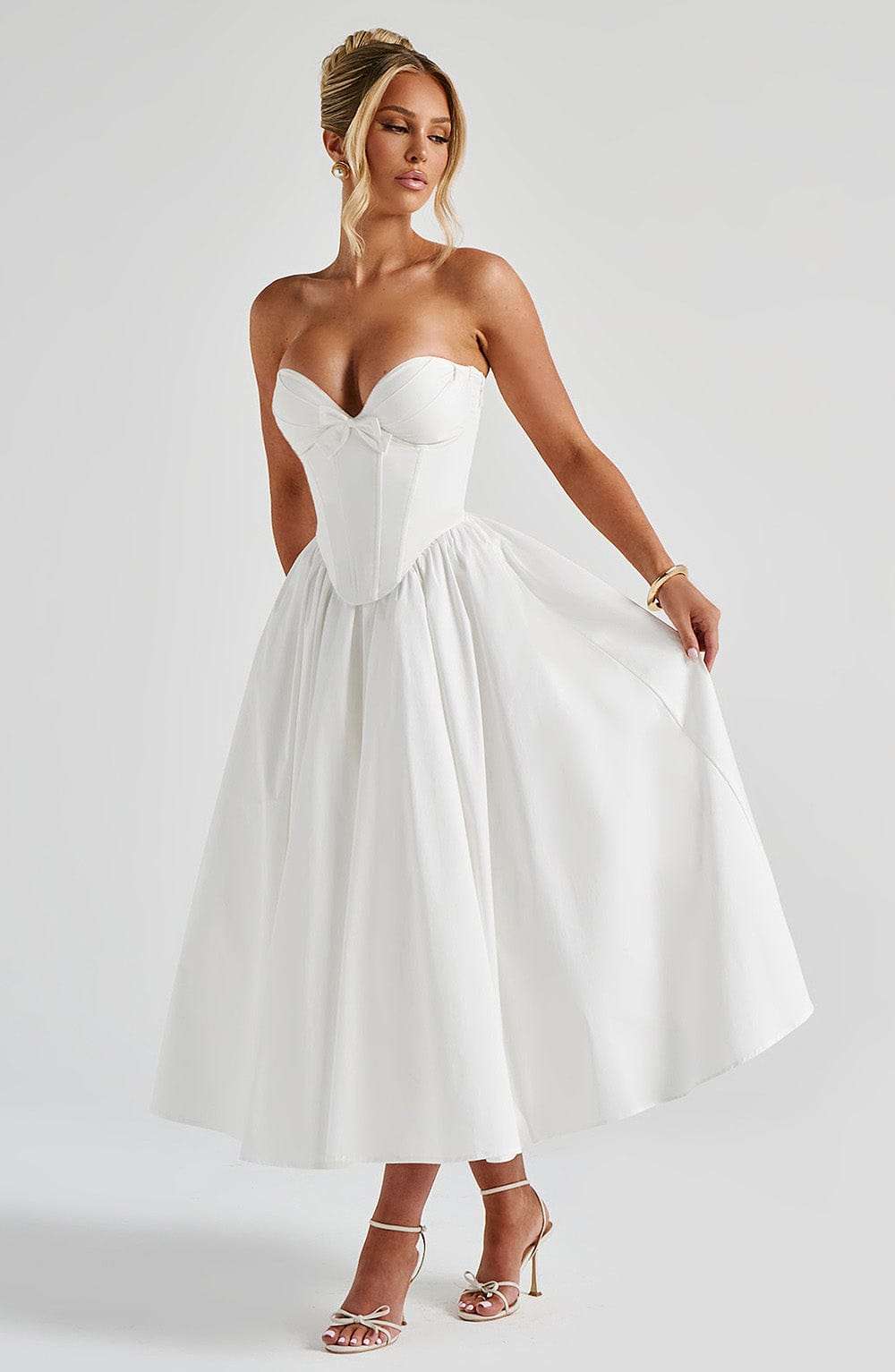 Prim Midi Dress - Ivory Ryvelle