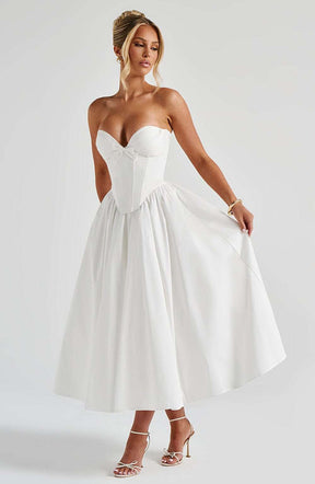 Prim Midi Dress - Ivory Ryvelle