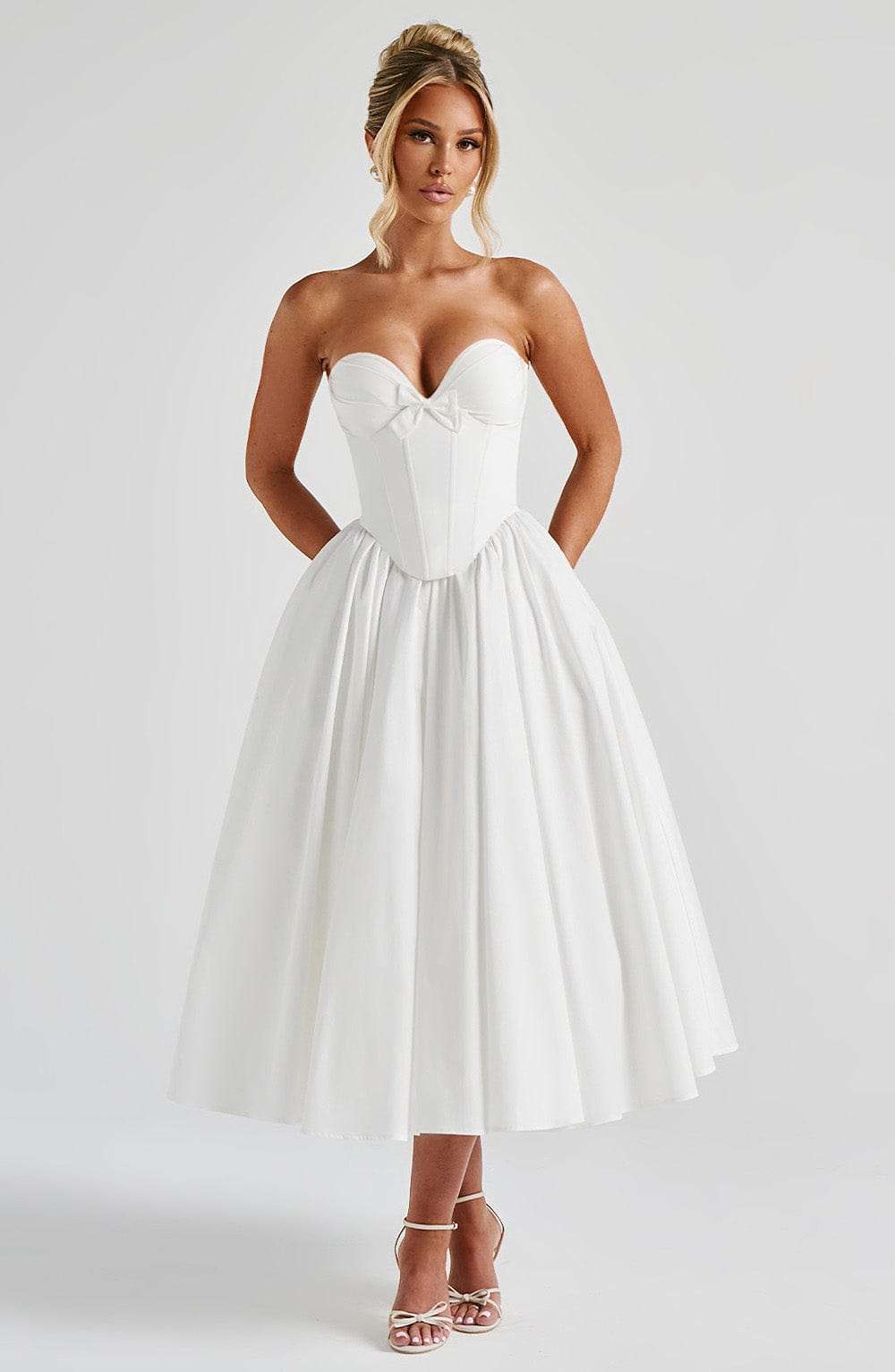 Prim Midi Dress - Ivory Ryvelle
