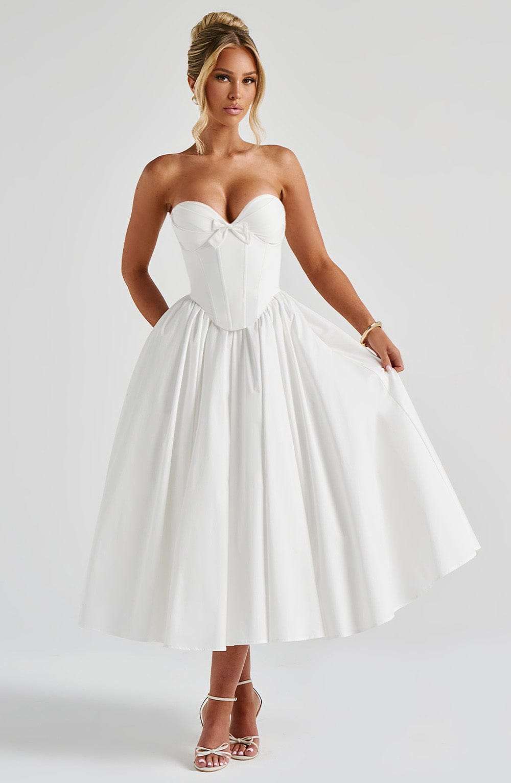 Prim Midi Dress - Ivory Ryvelle