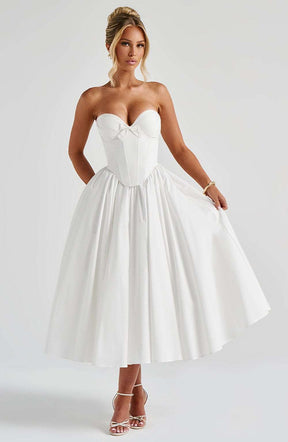 Prim Midi Dress - Ivory Ryvelle