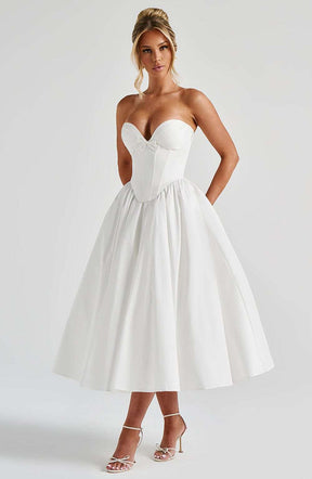Prim Midi Dress - Ivory Ryvelle