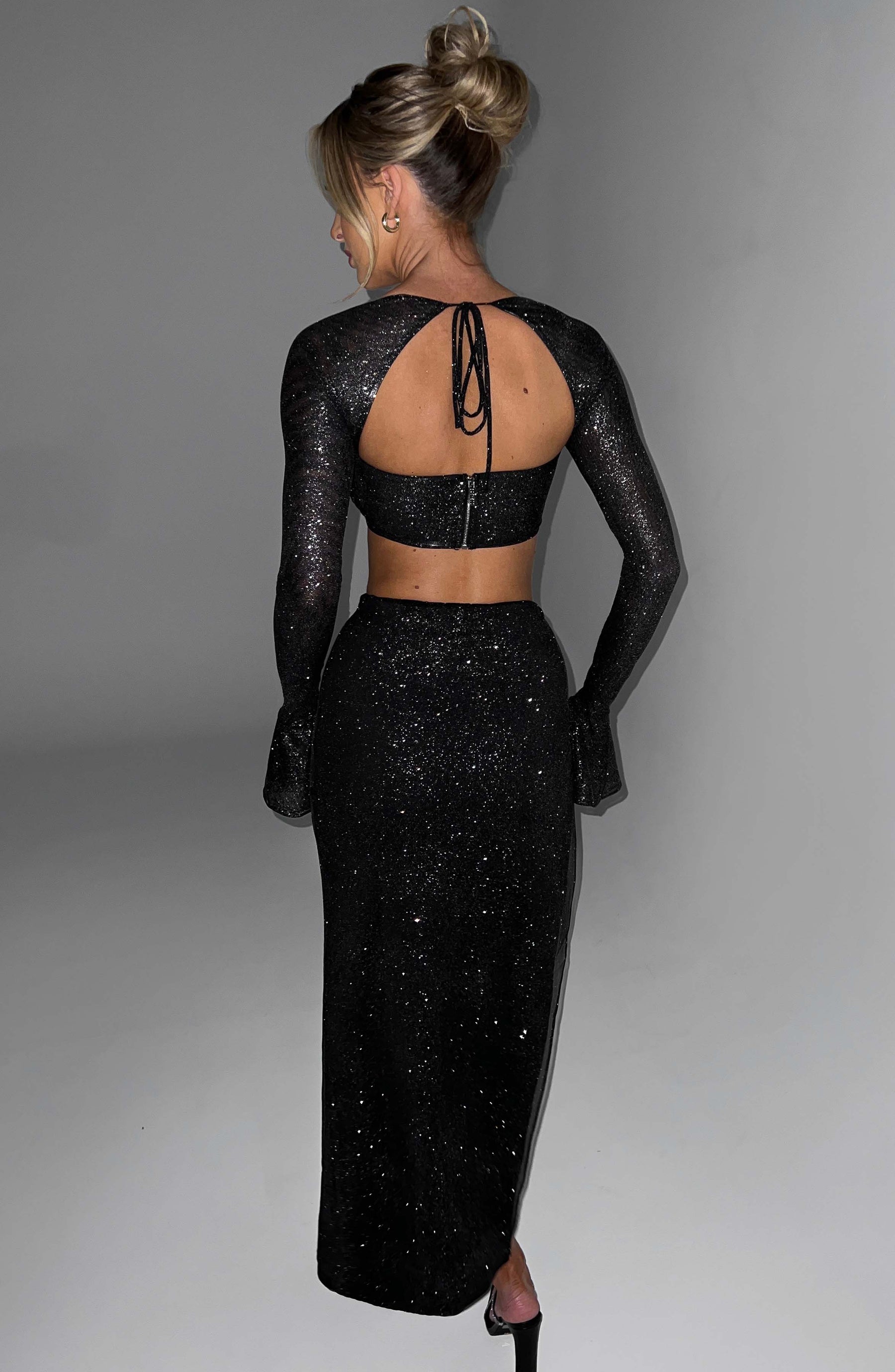 Priscilla Top - Black Sparkle Ryvelle