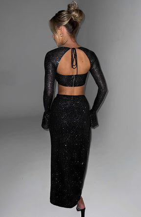 Priscilla Top - Black Sparkle Ryvelle