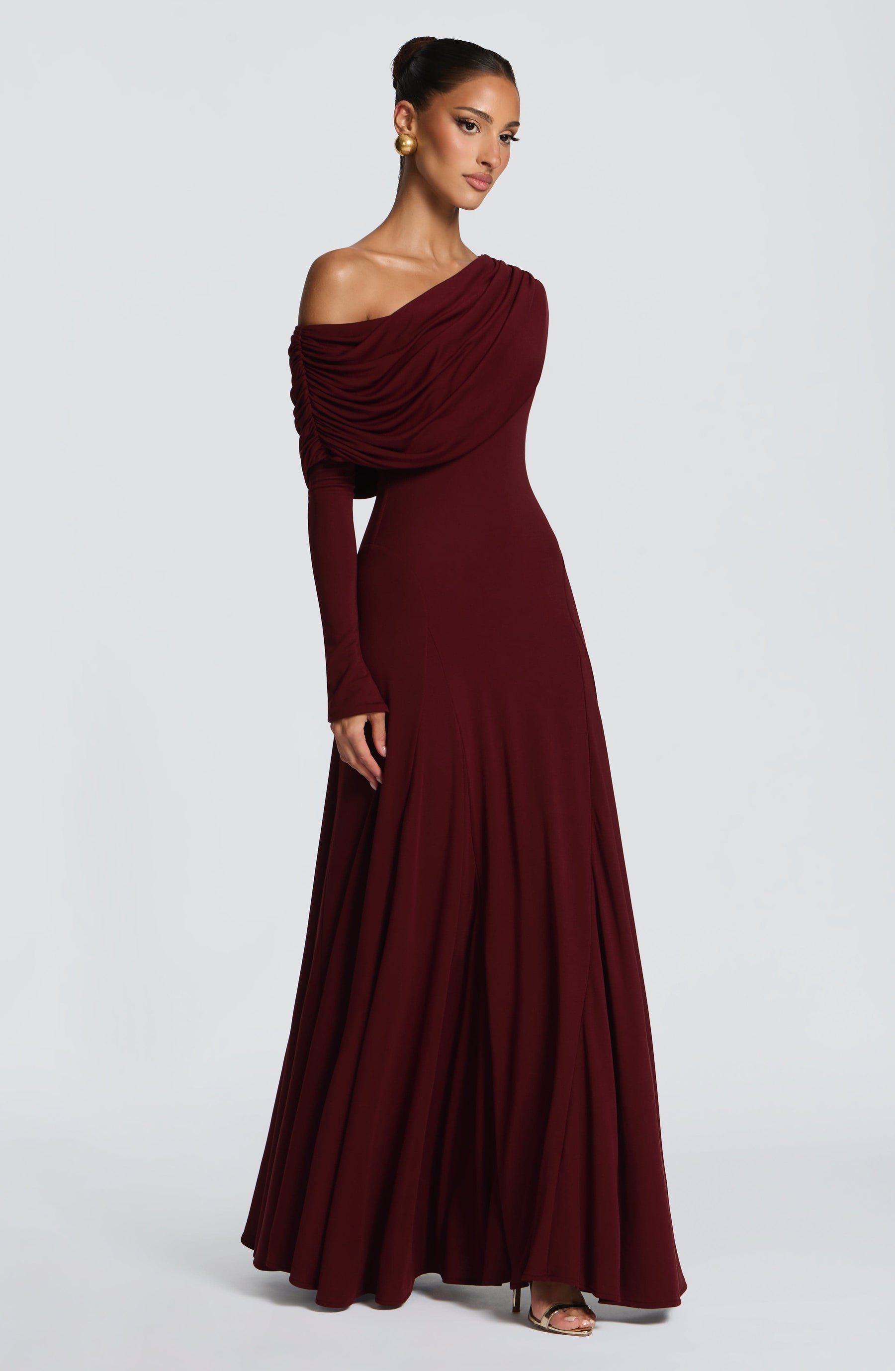 Rafaela Maxi Dress - Cherry Lacquer Ryvelle