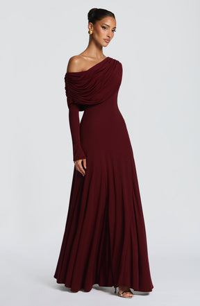 Rafaela Maxi Dress - Cherry Lacquer Ryvelle