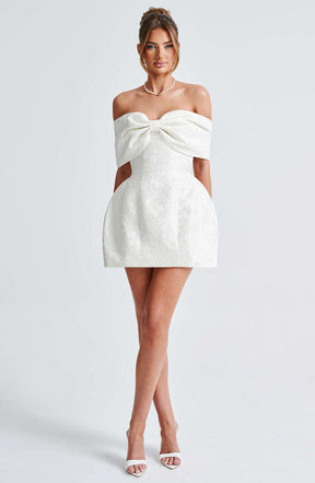 Raquel Mini Dress - Ivory Ryvelle