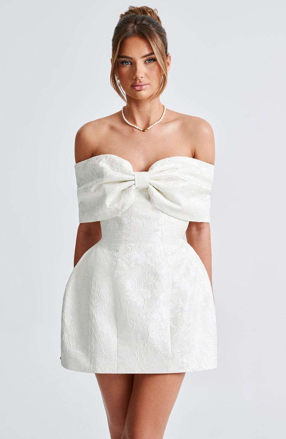 Raquel Mini Dress - Ivory Ryvelle