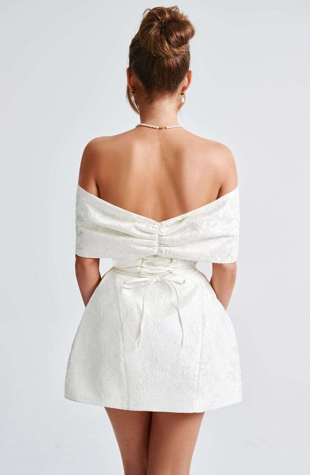 Raquel Mini Dress - Ivory Ryvelle
